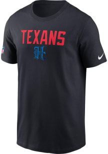 Nike Houston Texans Navy Blue Sideline Short Sleeve T Shirt