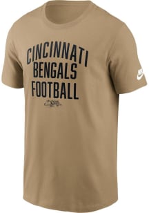 Nike Cincinnati Bengals Tan Rewind Essential Short Sleeve T Shirt