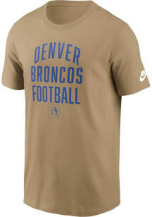 Nike Denver Broncos Tan Rewind Essential Short Sleeve T Shirt