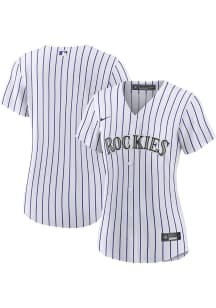 Colorado Rockies Womens Nike Replica Home Blank Jersey - White