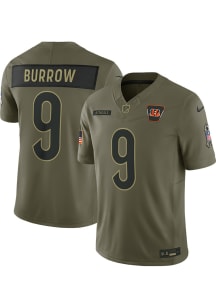Joe Burrow Nike Cincinnati Bengals Mens Olive Salute to Service Limited Football Jersey