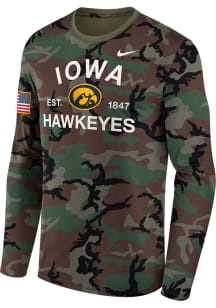 Nike Iowa Hawkeyes Olive Military Appreciation Dri-FIT Long Sleeve T Shirt