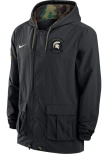 Nike Michigan State Spartans Mens Black Military Appreciation Dri-FIT Light Weight Jacket