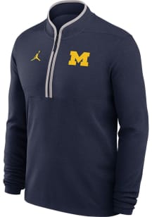 Nike Michigan Wolverines Mens Blue Victory Long Sleeve Qtr Zip Pullover