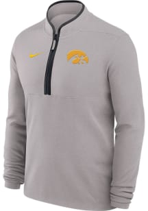 Nike Iowa Hawkeyes Mens Grey Victory Long Sleeve Qtr Zip Pullover