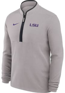 Nike LSU Tigers Mens Grey Victory Long Sleeve Qtr Zip Pullover