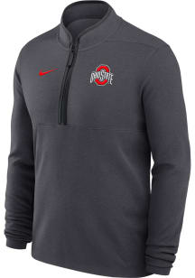Nike Ohio State Buckeyes Mens Charcoal Victory Long Sleeve Qtr Zip Pullover