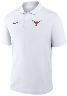 Nike Texas Longhorns Mens White Victory Short Sleeve Polo