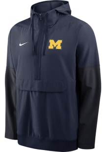 Nike Michigan Wolverines Mens Blue Anorak Pullover Jackets