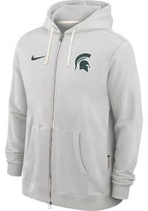 Nike Michigan State Spartans Mens Ash Dri-Fit Long Sleeve Zip