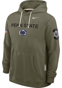 Nike Penn State Nittany Lions Mens Olive Military Appreciation Dri-FIT Long Sleeve Hoodie