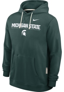 Nike Michigan State Spartans Mens Green Dri-Fit Long Sleeve Hoodie