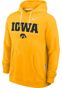 Nike Iowa Hawkeyes Mens Gold Dri-Fit Long Sleeve Hoodie