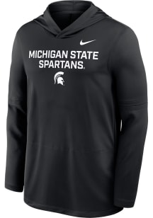 Nike Michigan State Spartans Mens Black Dri-Fit Long Sleeve Lightweight Hoodie