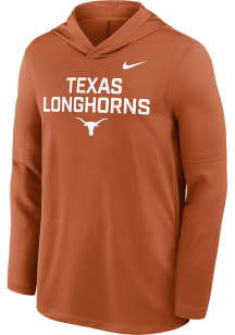 Nike Texas Longhorns Mens Burnt Orange Dri-Fit Long Sleeve Lightweight Hoodie