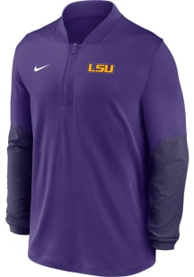 Nike LSU Tigers Mens Purple Dri-Fit Long Sleeve Qtr Zip Pullover
