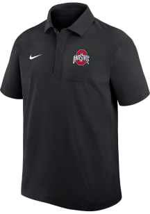 Nike Ohio State Buckeyes Mens Black Dri-Fit Short Sleeve Polo