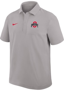 Nike Ohio State Buckeyes Mens Grey Dri-Fit Short Sleeve Polo