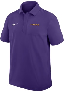 Nike LSU Tigers Mens Purple Dri-Fit Short Sleeve Polo
