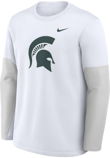 Nike Michigan State Spartans White Coach Long Sleeve T-Shirt