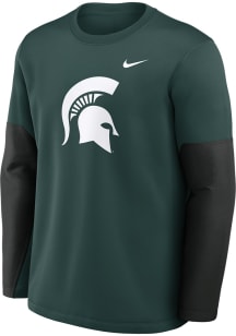 Nike Michigan State Spartans Green Coach Long Sleeve T-Shirt