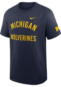 Nike Michigan Wolverines Blue Dri-Fit Short Sleeve T Shirt