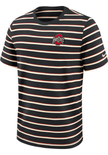 Nike Ohio State Buckeyes Black Club Stripe Short Sleeve T Shirt