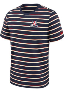 Nike Arizona Wildcats Navy Blue Club Stripe Short Sleeve T Shirt