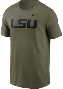 Nike LSU Tigers Olive Dri-Fit Short Sleeve T Shirt