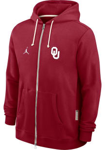 Nike Oklahoma Sooners Mens Cardinal Dri-Fit Long Sleeve Zip