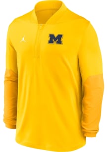 Nike Michigan Wolverines Mens Yellow Dri-Fit Medium Weight Jacket