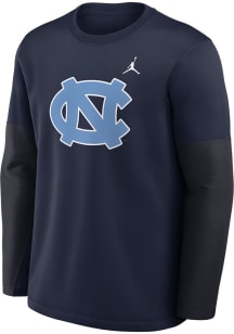 Nike North Carolina Tar Heels Navy Blue Coach Long Sleeve T-Shirt
