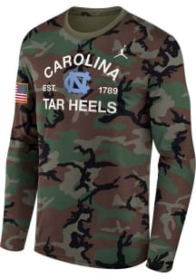 Nike North Carolina Tar Heels Olive Military Appreciation Jordan Dri-FIT Long Sleeve T Shirt