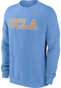 Nike UCLA Bruins Mens Light Blue Club Fleece Long Sleeve Crew Sweatshirt