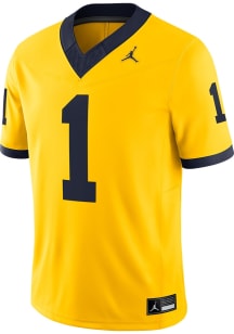 Nike Michigan Wolverines Yellow Football Vapor Football Jersey