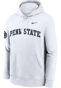 Nike Penn State Nittany Lions Mens White Club Fleece Long Sleeve Hoodie