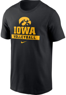 Nike Iowa Hawkeyes Black Volleyball Short Sleeve T Shirt