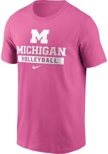 Nike Michigan Wolverines White Volleyball Short Sleeve T Shirt