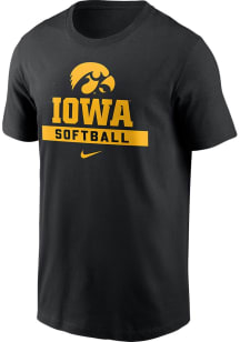 Nike Iowa Hawkeyes Black Softball Short Sleeve T Shirt