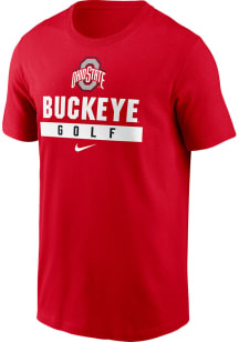 Nike Ohio State Buckeyes Red Golf Short Sleeve T Shirt
