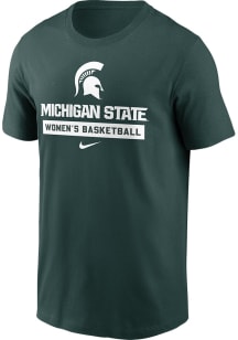 Nike Michigan State Spartans Green Basketball Short Sleeve T Shirt