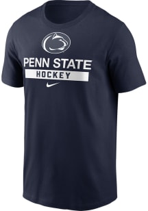 Nike Penn State Nittany Lions Navy Blue Ice Hockey Short Sleeve T Shirt