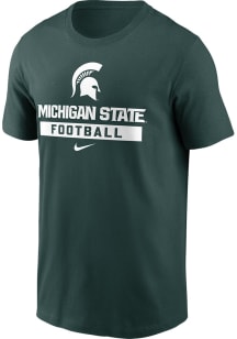 Nike Michigan State Spartans Green Football Short Sleeve T Shirt