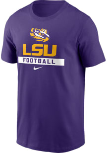 Nike LSU Tigers Purple Football Football Short Sleeve T Shirt