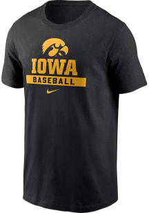 Nike Iowa Hawkeyes Black Baseball Short Sleeve T Shirt
