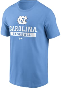Nike North Carolina Tar Heels Light Blue Baseball Short Sleeve T Shirt