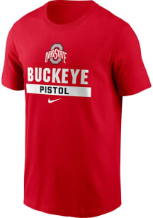 Nike Ohio State Buckeyes Red Cotton Short Sleeve T Shirt