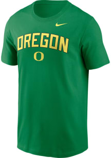 Nike Oregon Ducks Green Stacked Logo Short Sleeve T Shirt