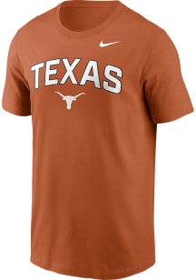 Nike Texas Longhorns Burnt Orange Stacked Logo Short Sleeve T Shirt