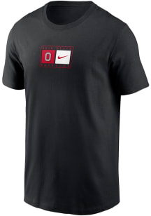 Nike Ohio State Buckeyes Black Swoosh Short Sleeve T Shirt